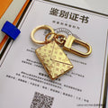 LV Key Chain Gold Envelope