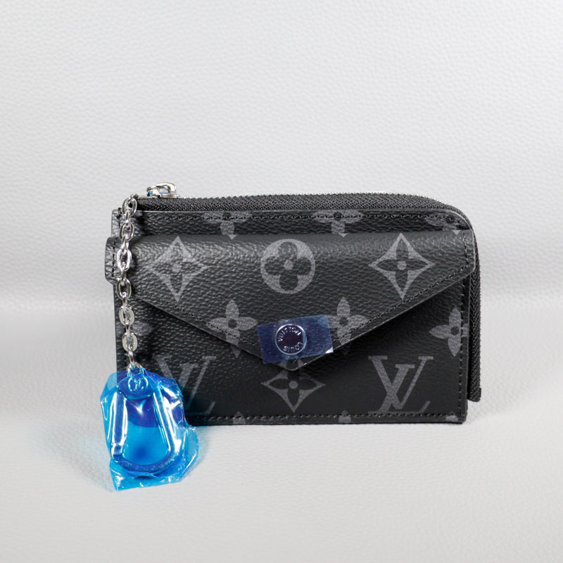 Louis Vuitton Card Case Black Monogram Mini Wallet