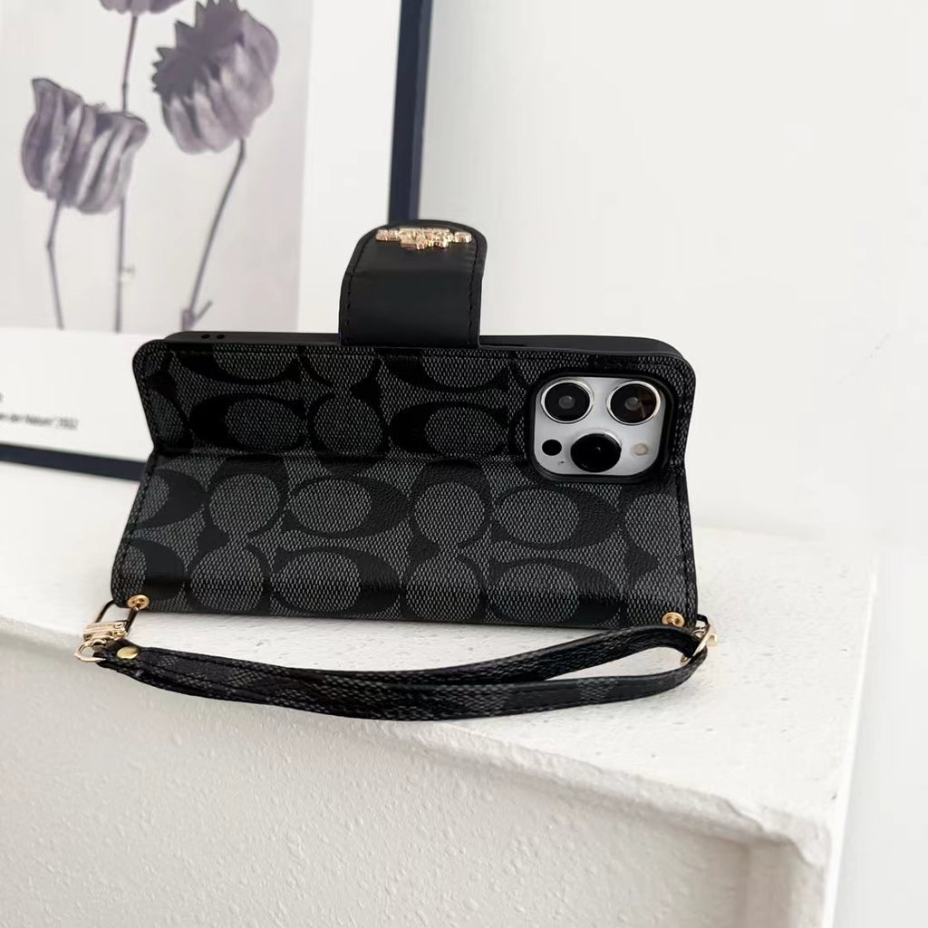 Designer Coach Phone Case Wallet Style for iPhone 12 13 14 15 16 17