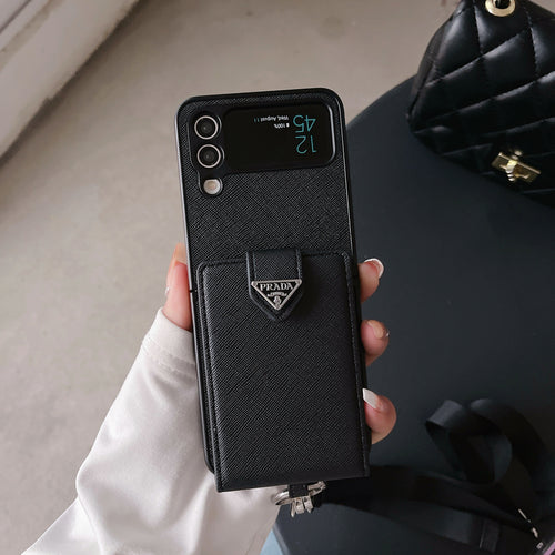 Crossbody Wallet Case Prada Style Samsung Z Flip 3/4/5/6/7