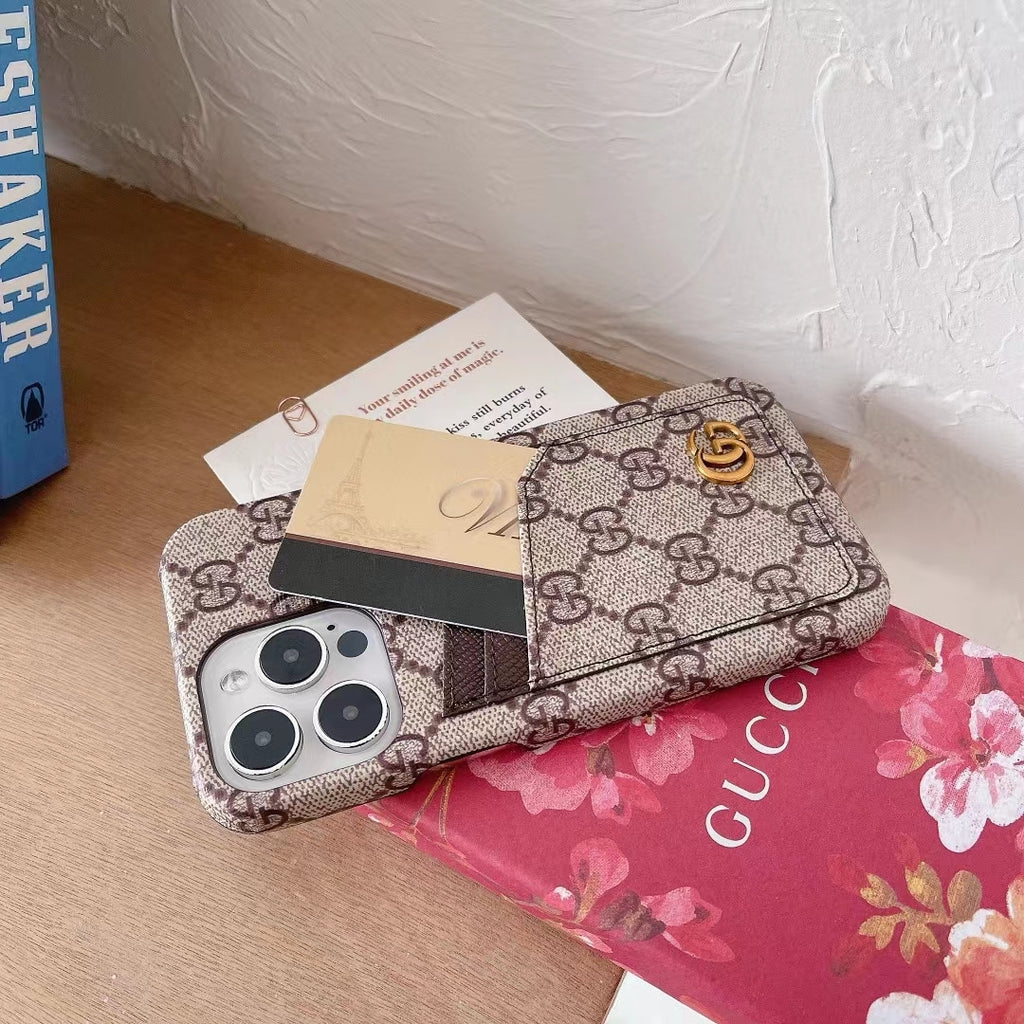 Gucci iPhone Case Card Slot Accent Color iPhone