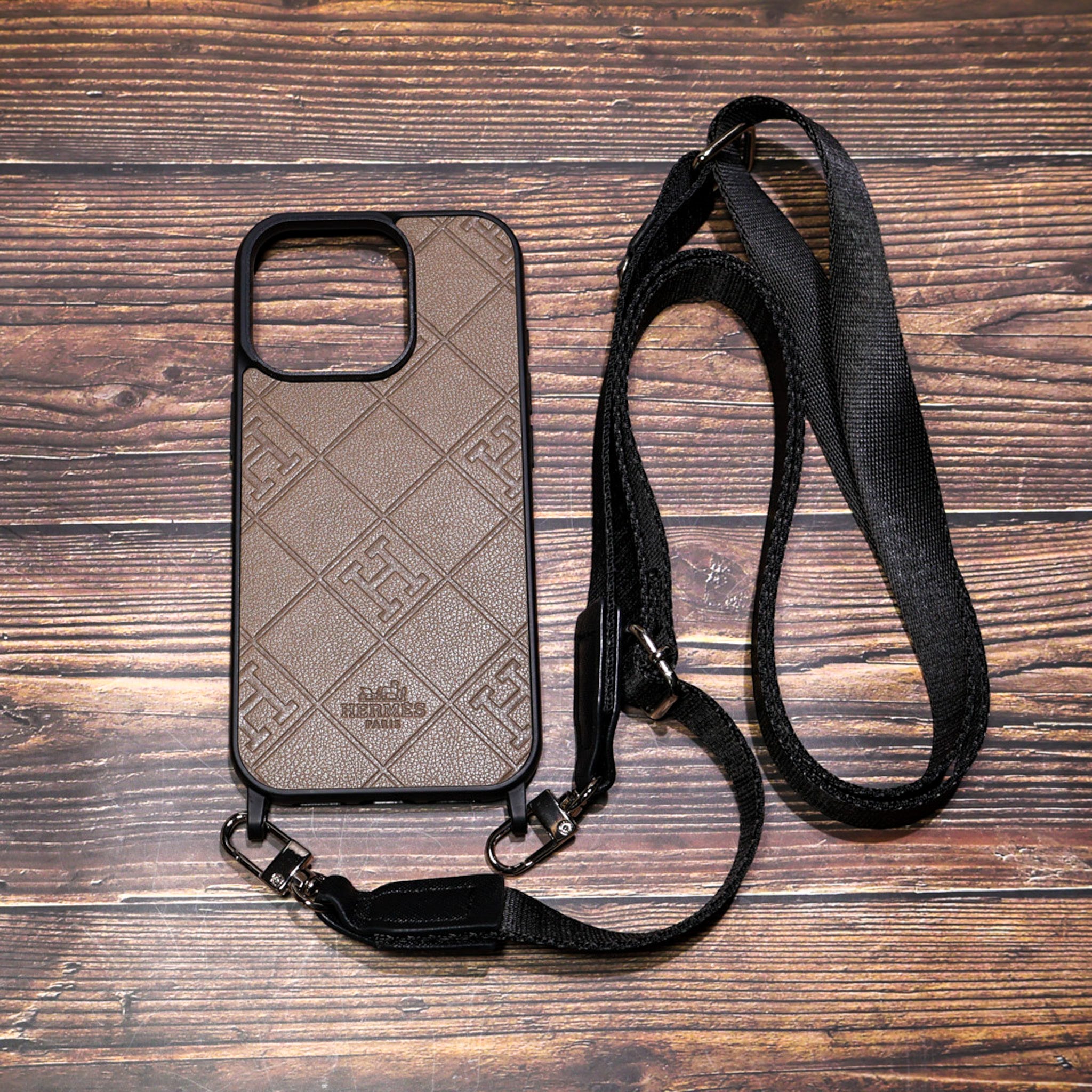 Hermes Crossbody Phone Case with Strap For iPhone