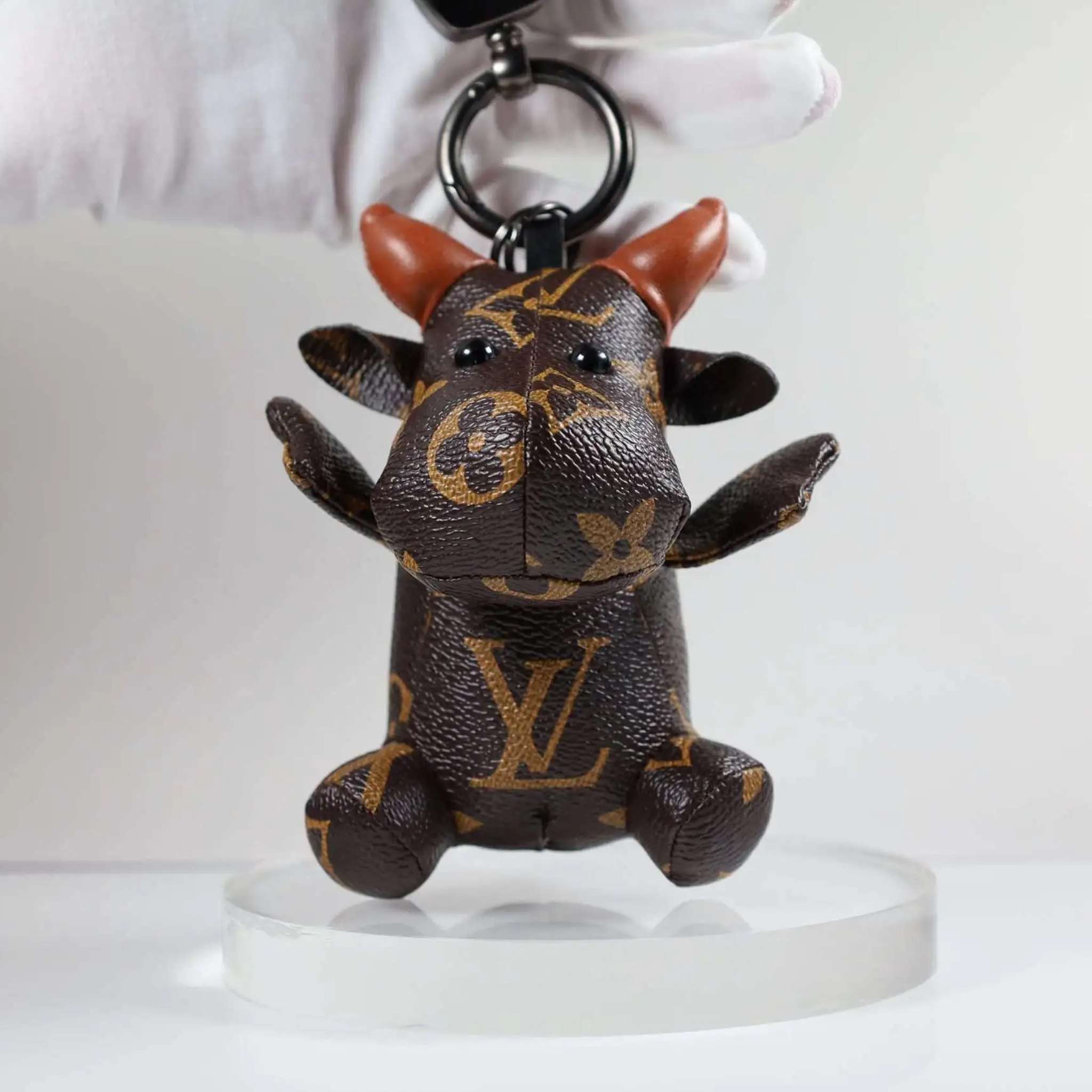 LV Cow KeyChain Bag Charm Decorative Accessory