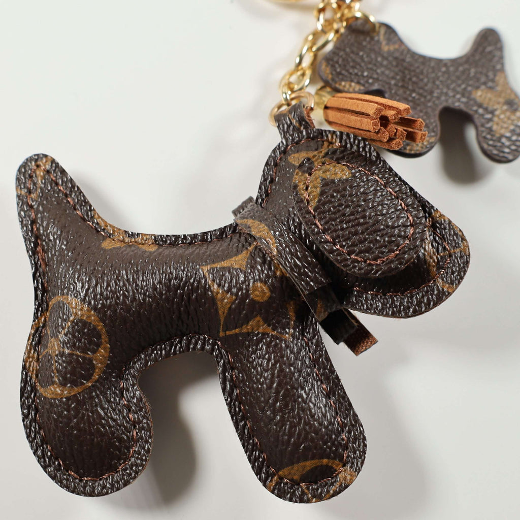 LV Dog Keychain Bag Charm Decorative Accessory