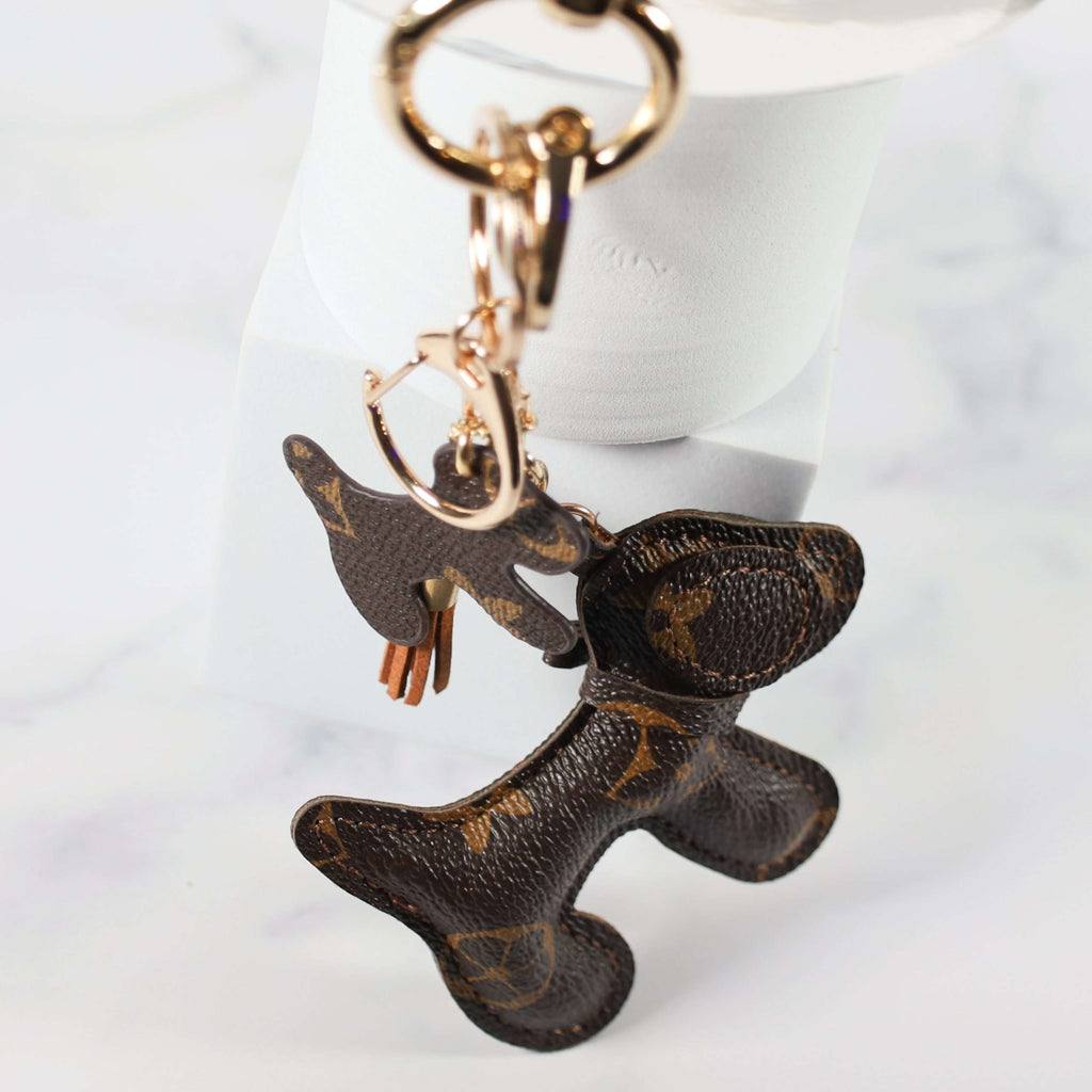 LV Dog Keychain Bag Charm Decorative Accessory