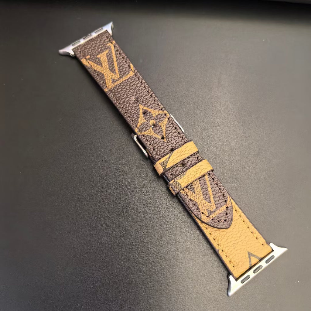 Monogram Leather Louis Vuitton Apple Watch Bands