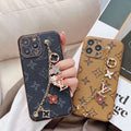 LV Phone Case with Strap Ornament for iPhone 1116 Series