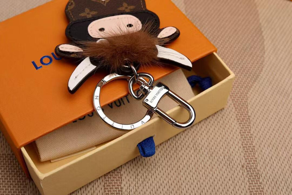 LV Cow KeyChain Bag Charm