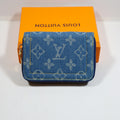 LV Denim Wallet Zippy Style