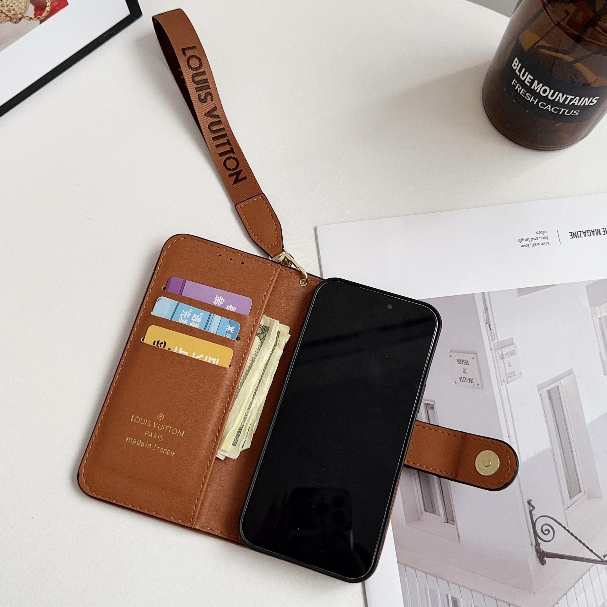 Louis Vuitton Flip Folio iPhone Case for 17/Pro/Pro Max/Air