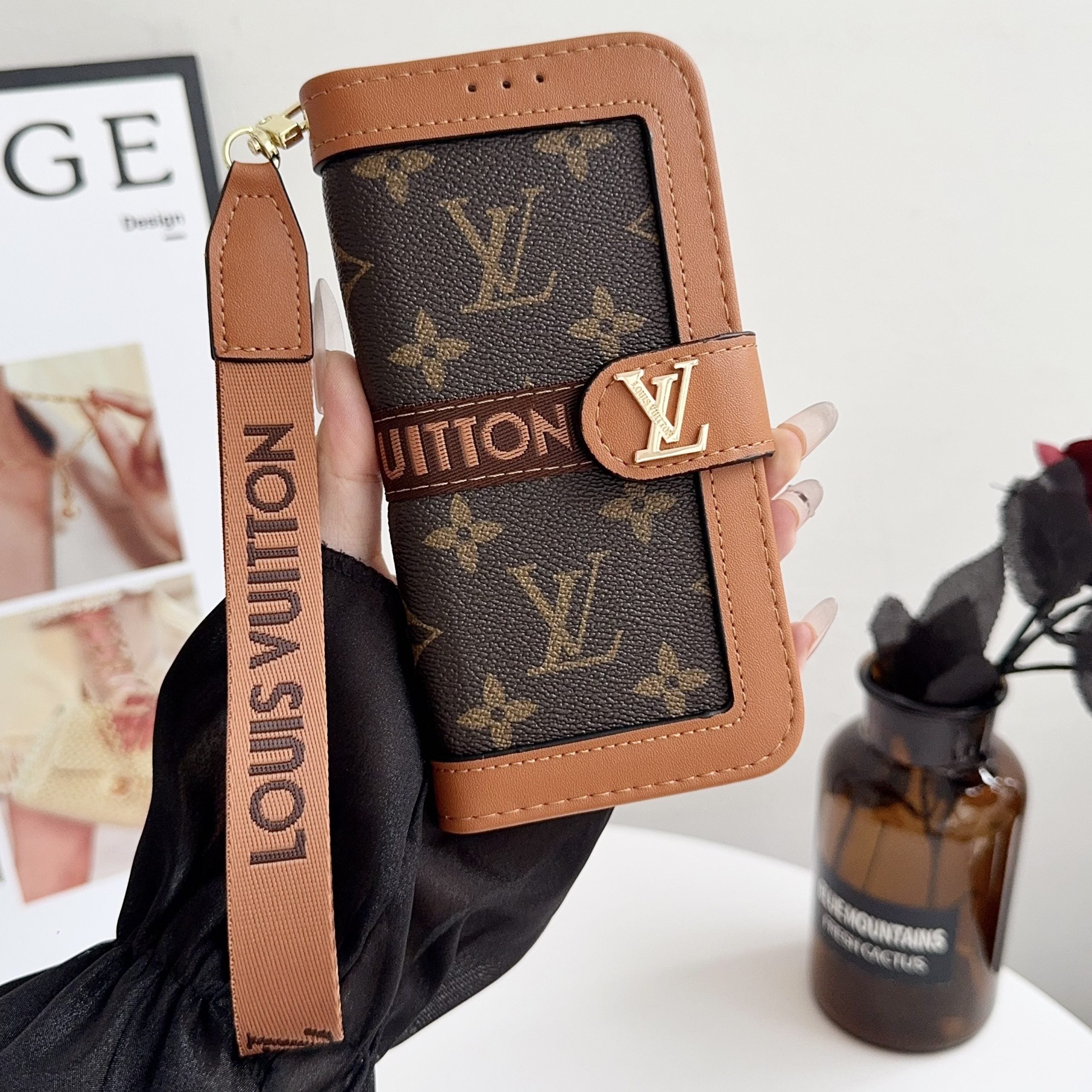 Louis Vuitton Flip Folio iPhone Case for 17/Pro/Pro Max/Air