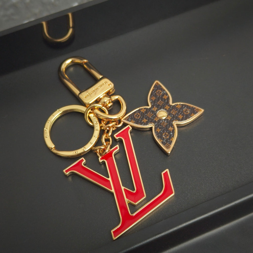 LV Ornament Monogram Key Holder Bag Charm
