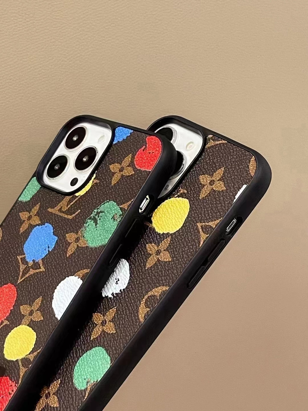 LV iPhone Case Paint Spots Design for iPhone