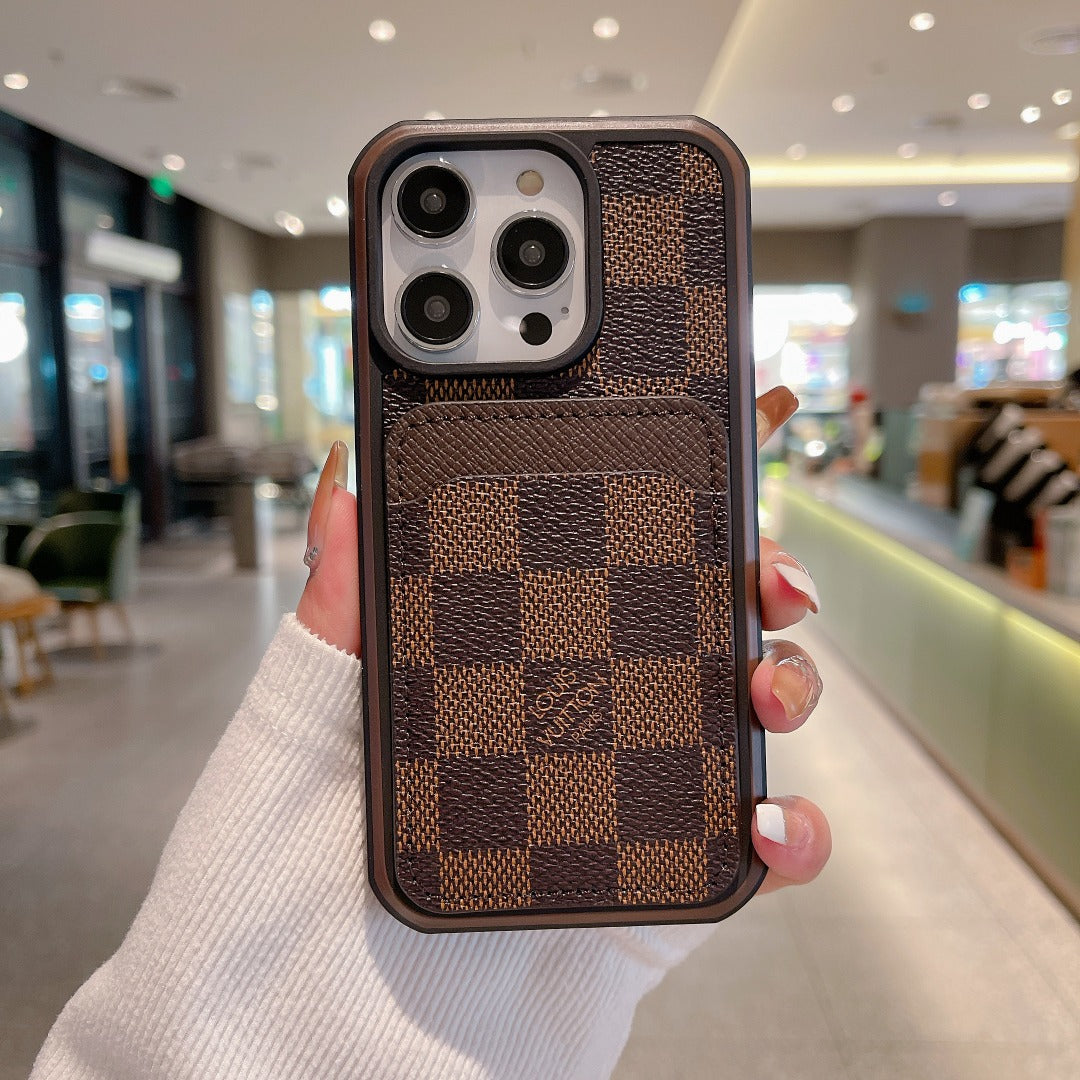 LV iPhone 15 16 Pro Max Plus Case Monogram Pattern