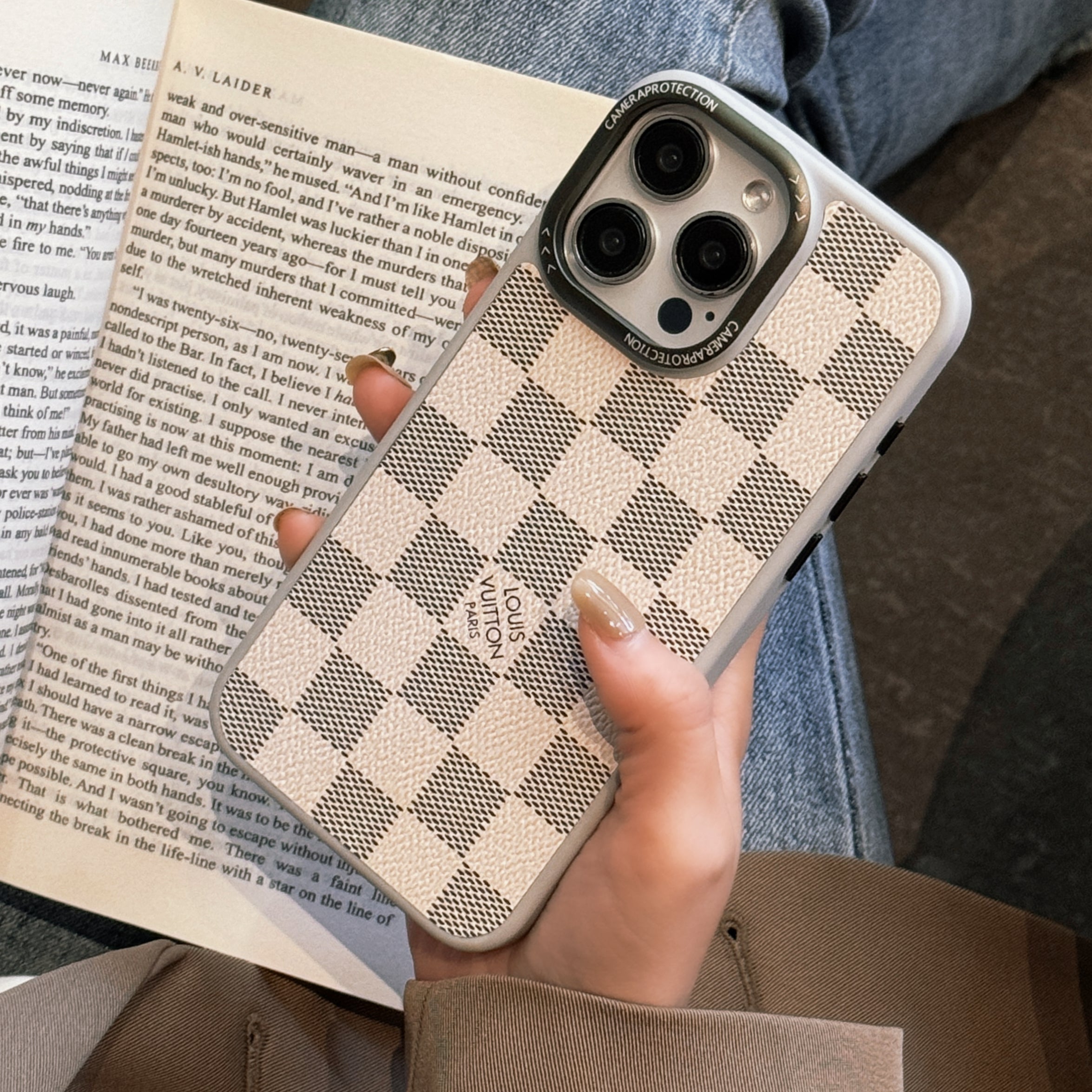Classic LV Leather iPhone Case for 1016 Pro Max