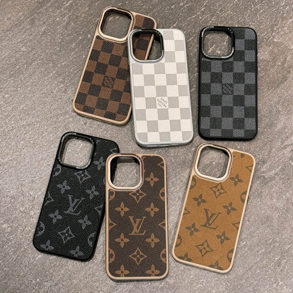 Classic LV Leather iPhone Case for 1016 Pro Max