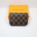 LV Leather Brown Checkered Wallet Zipper