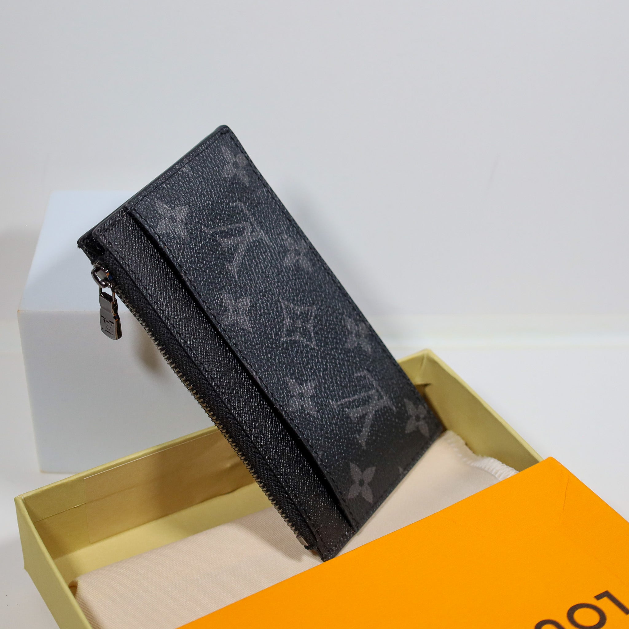 LV Men's Card Holder Black Grey Monogram
