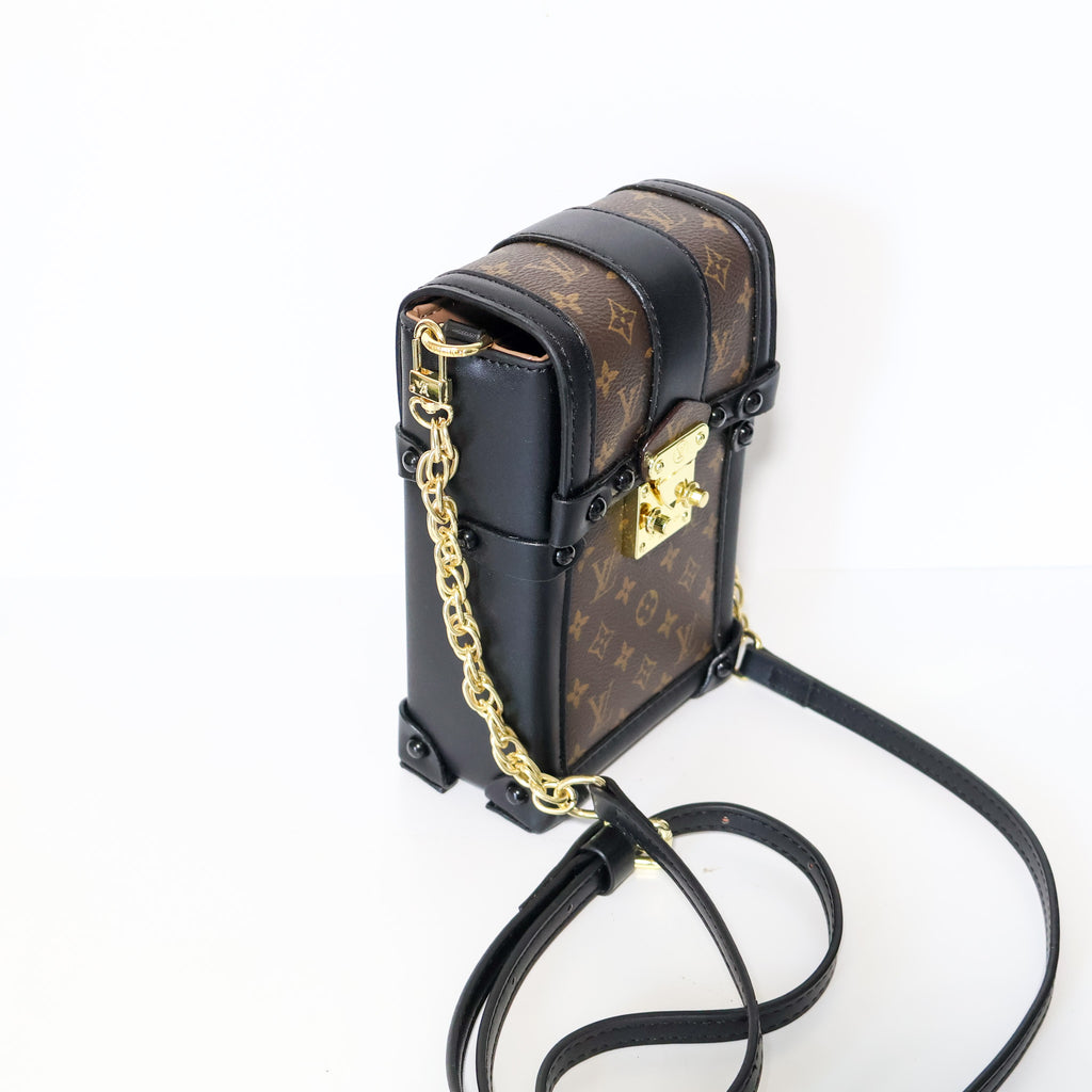 LV Trunk Crossbody Mini Bag Black Brown Monogram