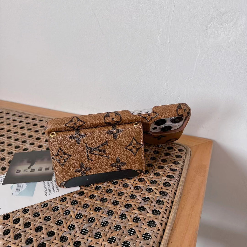 LV Wallet Card Phone Case for iPhone