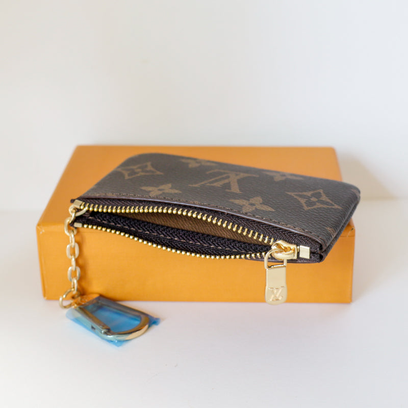 Louis Vuitton Card Holder Keychain Brown Monogram