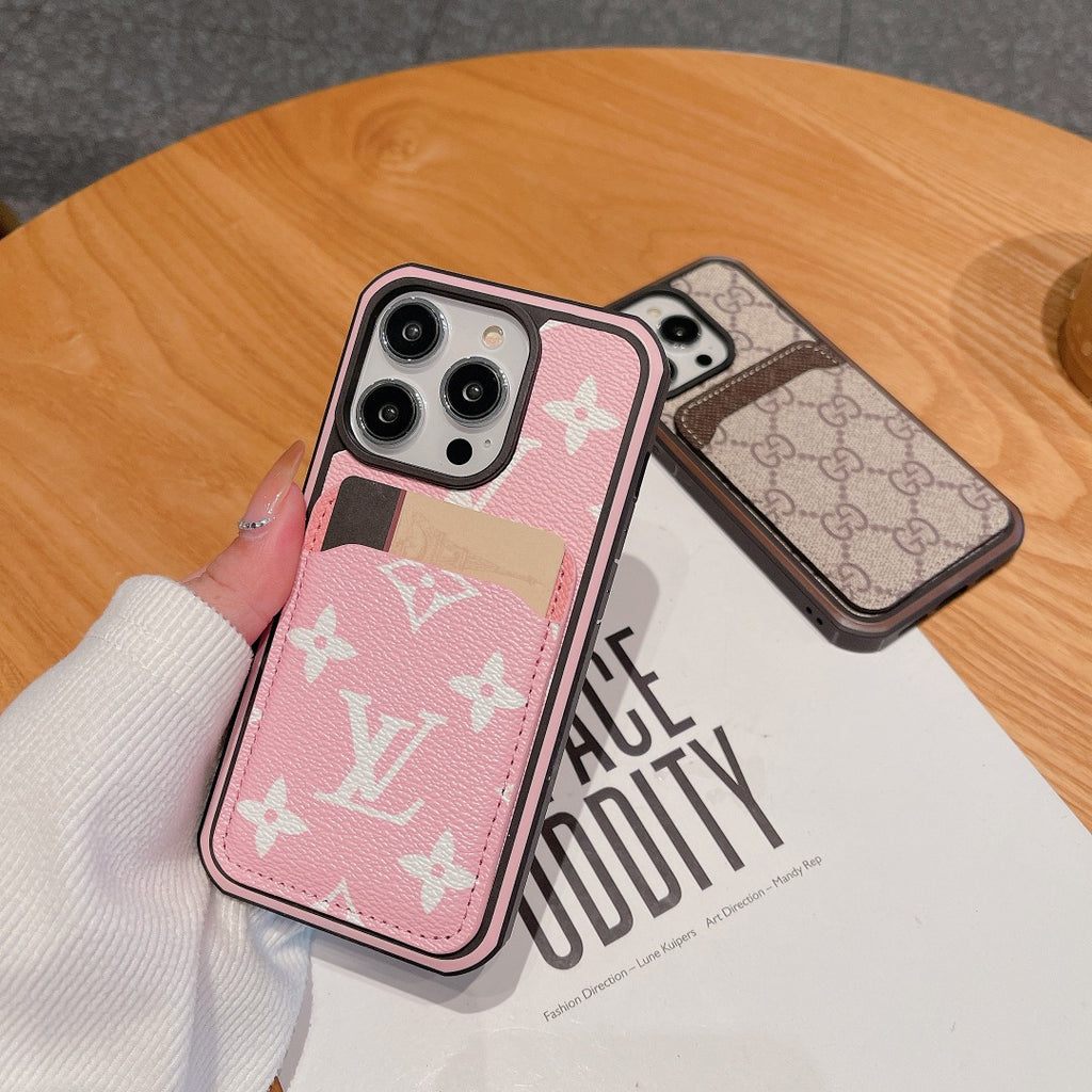 Louis Vuitton Phone Case Card Holder Fashion Leather for iPhone