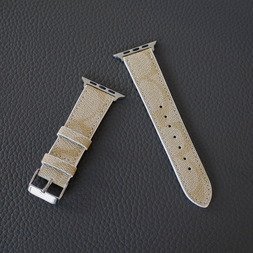 Coach Band Apple Watch Light Beige Leather