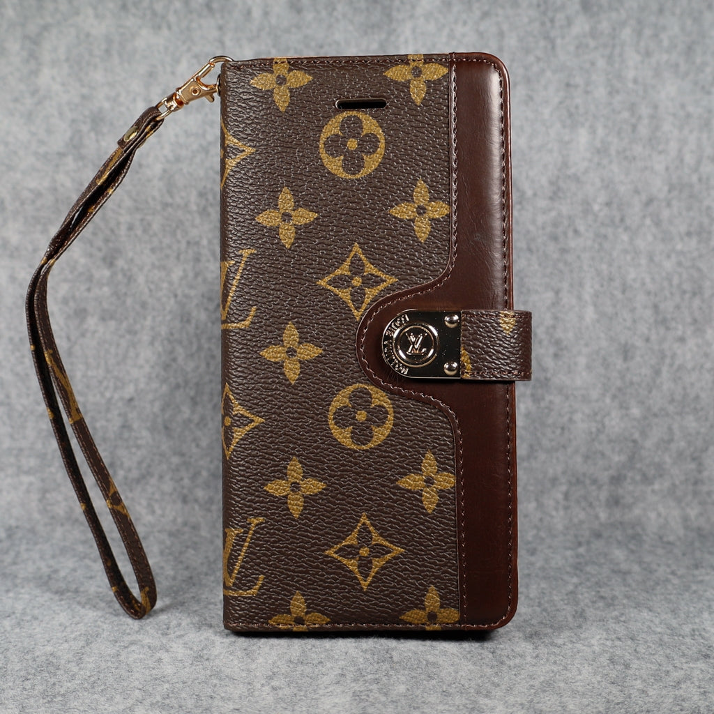 LV Monogram Leather Phone Case for Samsung Galaxy S22  S25
