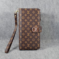 Fashion LV Wallet iPhone Case Zip Kickstand Function for iPhone