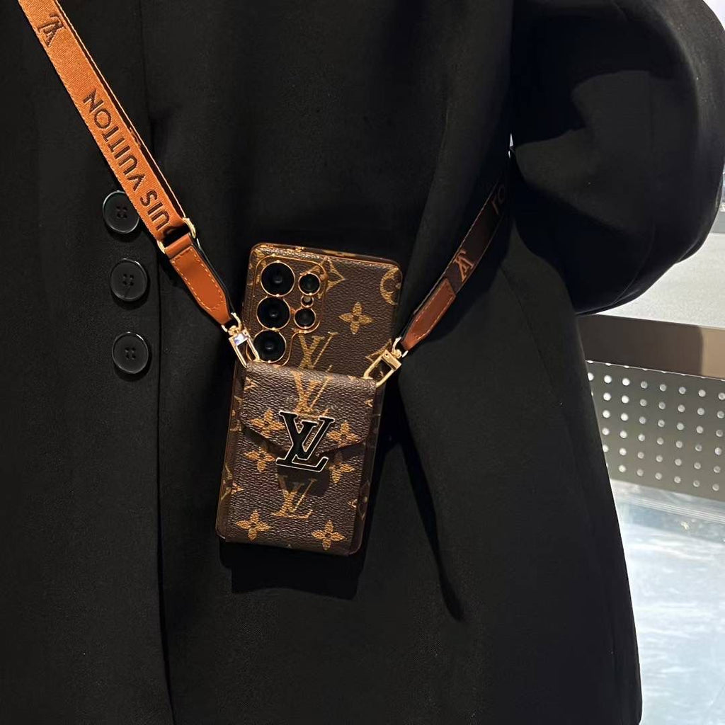 Crossbody LV Card Holder Samsung Galaxy Phone Case