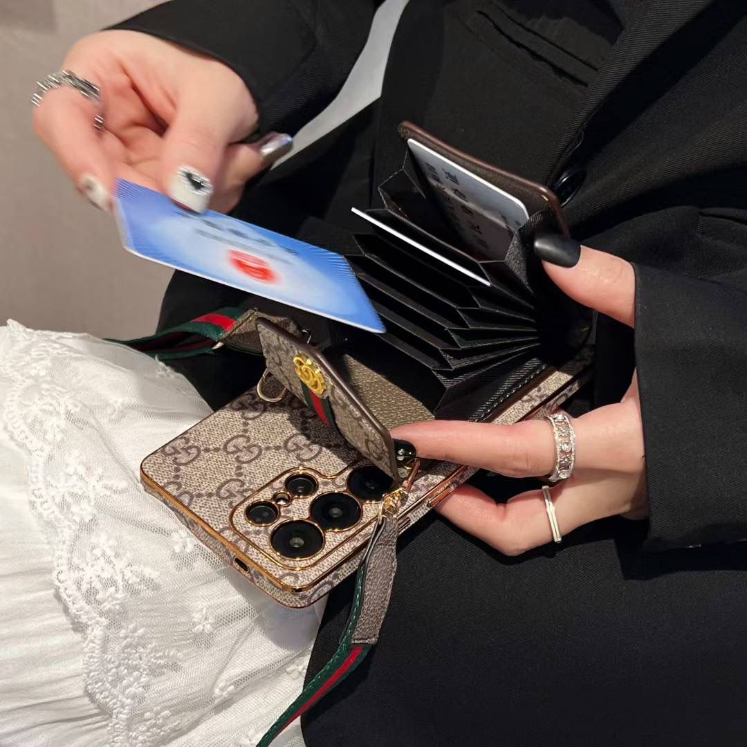 Crossbody LV Card Holder Samsung Galaxy Phone Case