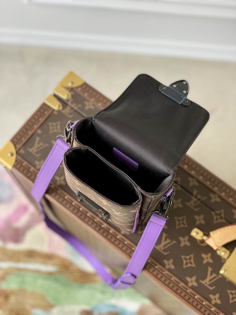 LV Crossbody Utility Phone Bag Purple Belt