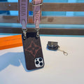 LV Design Crossbody Phone Case for iPhone