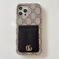 Gucci Phone Case iPhone 12&nbsp;Beige Black Card Slot