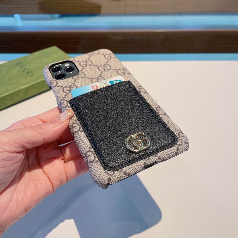 Gucci Phone Case iPhone 12&nbsp;Beige Black Card Slot