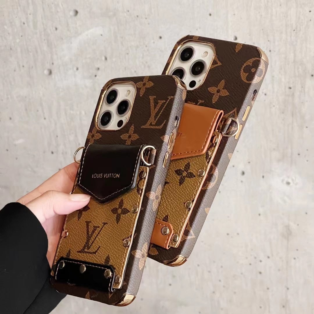 LV Crossbody Phone Case iPhone 11 12 13 14 15 Pro Max Plus