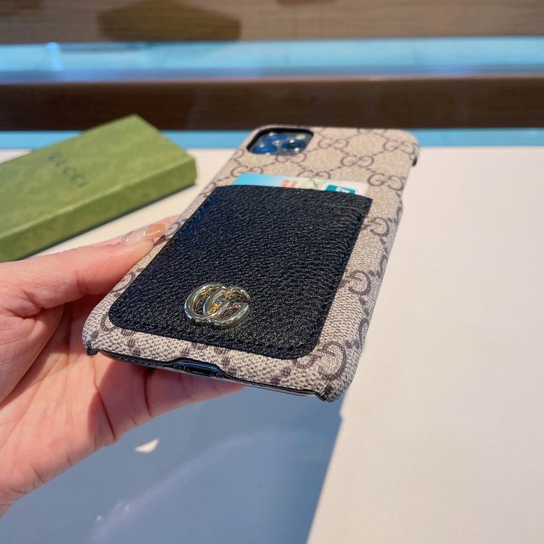 Gucci Phone Case iPhone 12&nbsp;Beige Black Card Slot