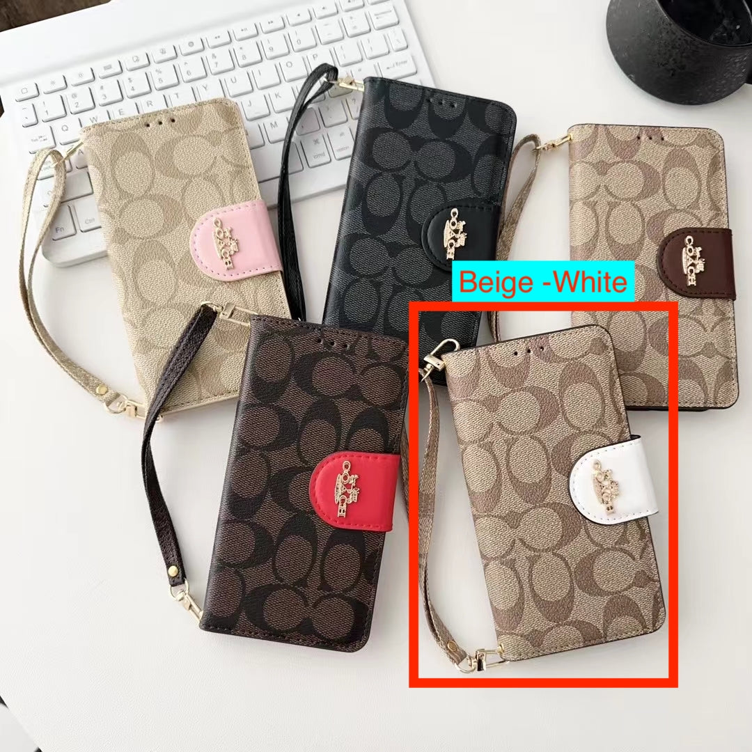 Designer Coach Phone Case Wallet Style for iPhone 12 13 14 15 16 17