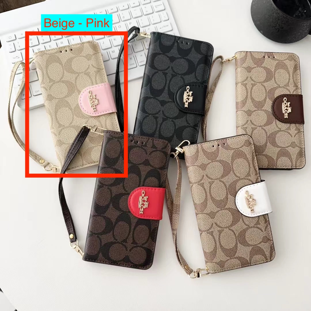 Designer Coach Phone Case Wallet Style for iPhone 12 13 14 15 16 17