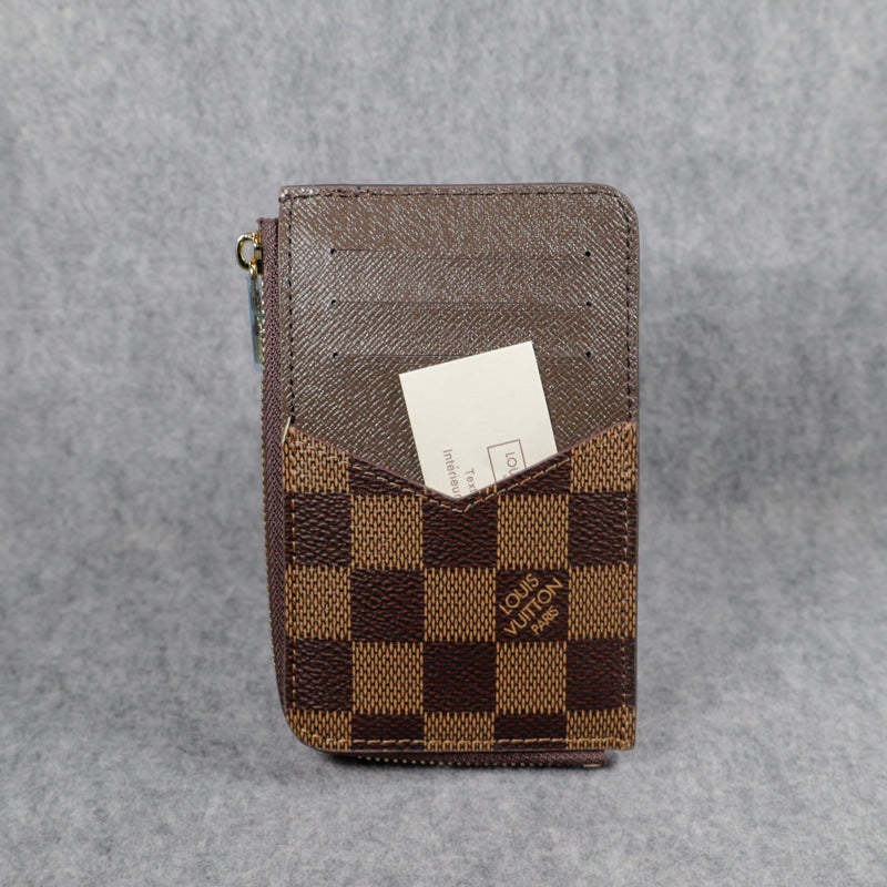 Louis Vuitton Card Wallet Carabiner Brown Checkered