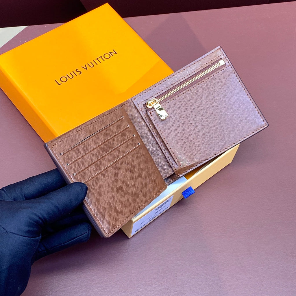 Brown Monogram LV Wallet Trifold Style