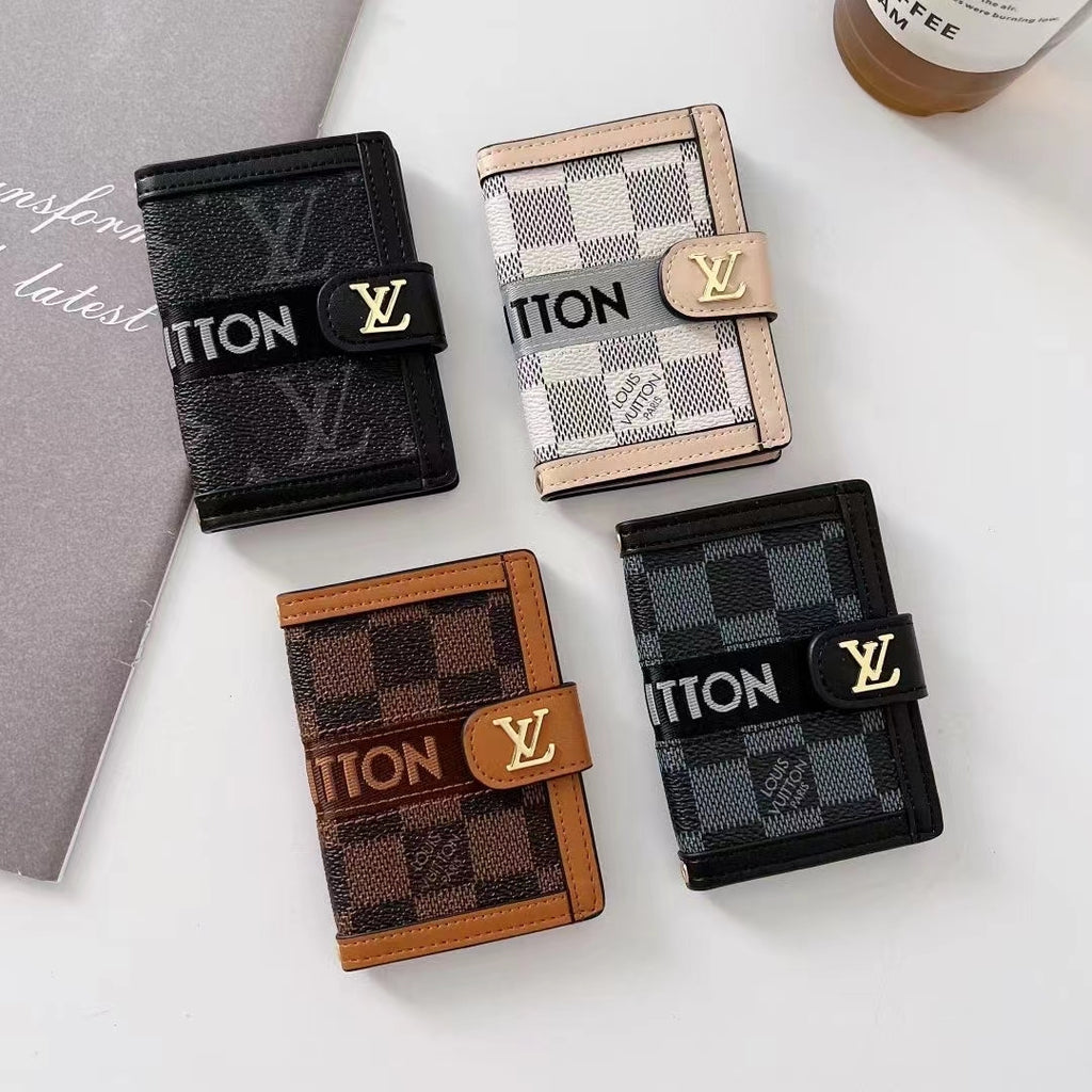 Designer Card Holder Wallet Button Closure