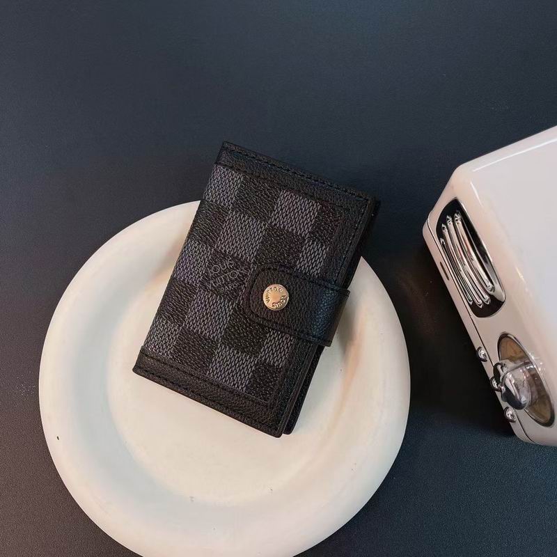 Louis Vuitton Card Holder Wallet Button Closure