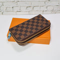 LV Brown Checkered Double Wallet